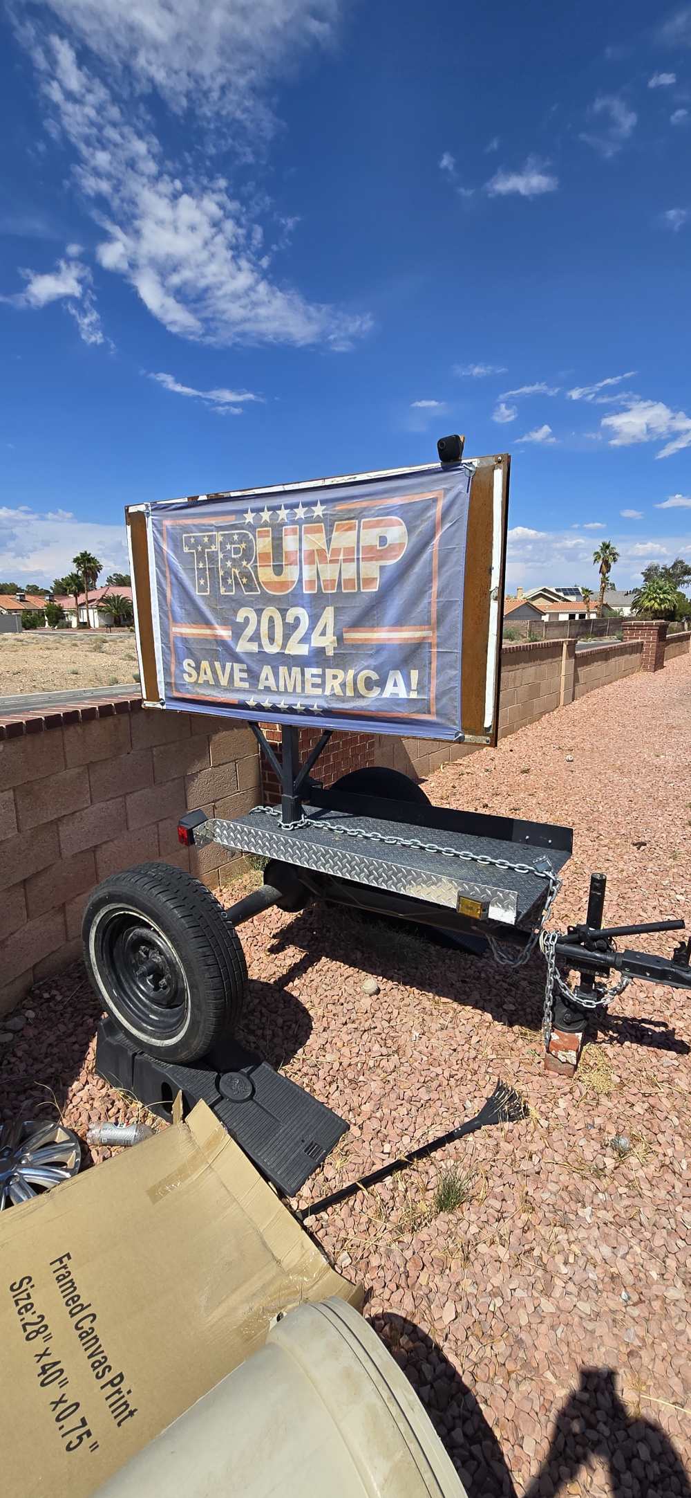 100% STEEL  AD  TRAILER w/ signage   make offer-img-1