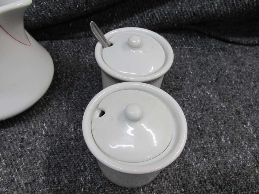 3 PIECES VINTAGE 1930'S-1950'S U.S. ARMY MEDICAL CORPS MESS CREAMER, SUGARS-img-5
