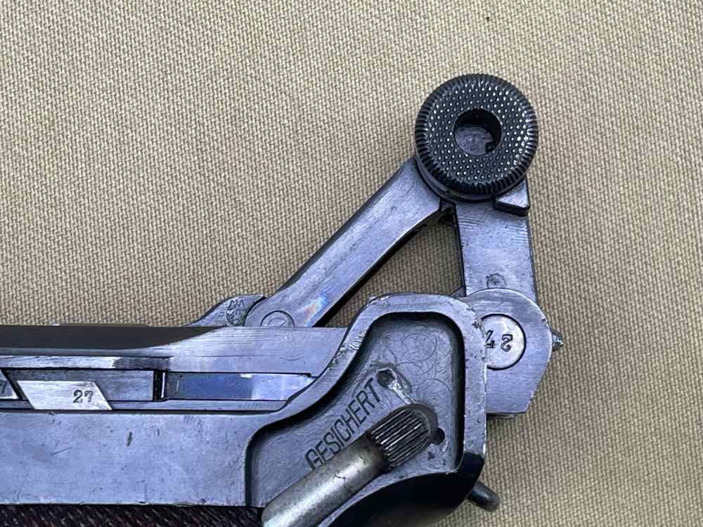 WWII BRITISH CAPTURE German DWM 1920 Luger P08 Pistol 9mm C&R-img-12