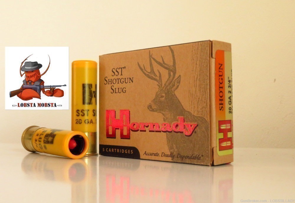 20 Gauge Hornady SST Sabot Slug 250gr 20 ga 2 3/4" ammo #86232-img-0