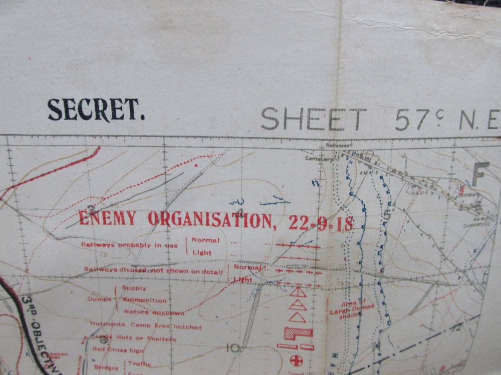 4 PIECES WWI MAP OF FRANCE, RIFLE HANDBOOK, OFFENSIVE COMBAT, INFANTRY-img-4