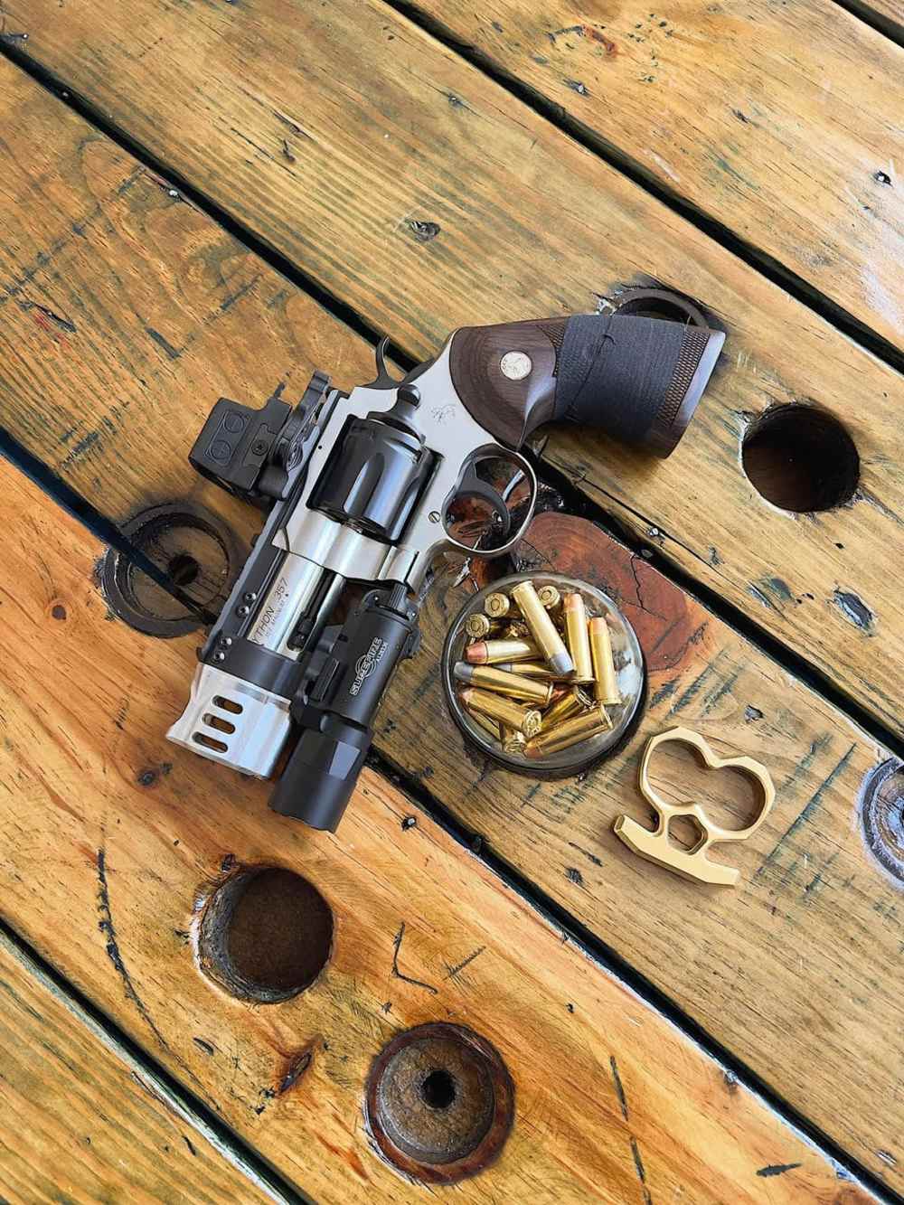 NEW! EMPIRE PBF COTTONMOUTH 3" Custom Colt Python Revolver KAGE Rail + Comp-img-5