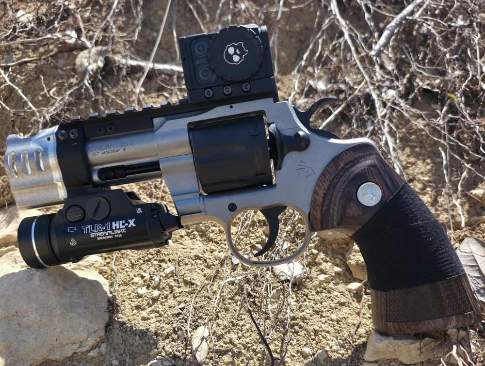 NEW! EMPIRE PBF COTTONMOUTH 3" Custom Colt Python Revolver KAGE Rail + Comp-img-4