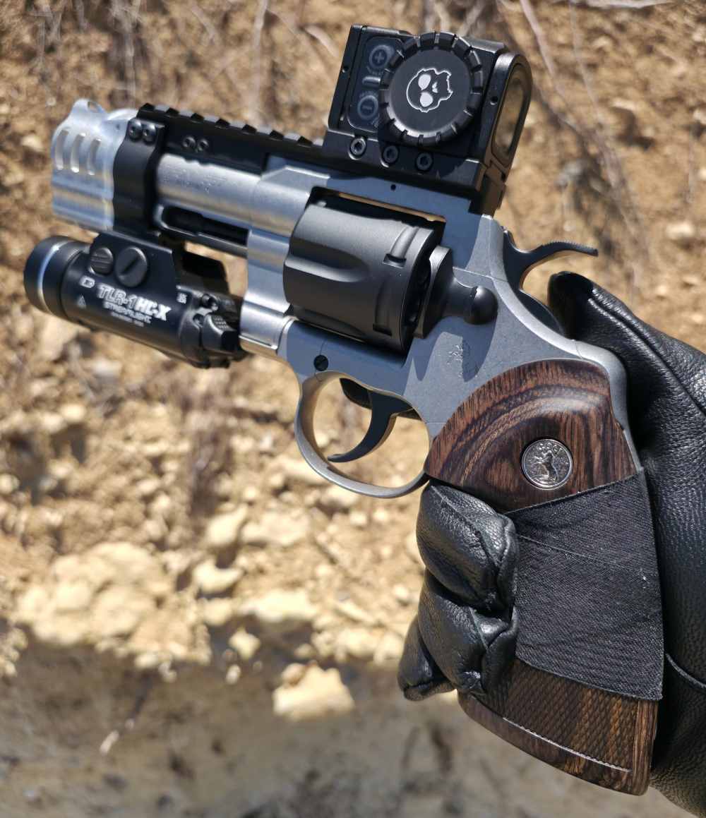 NEW! EMPIRE PBF COTTONMOUTH 3" Custom Colt Python Revolver KAGE Rail + Comp-img-1