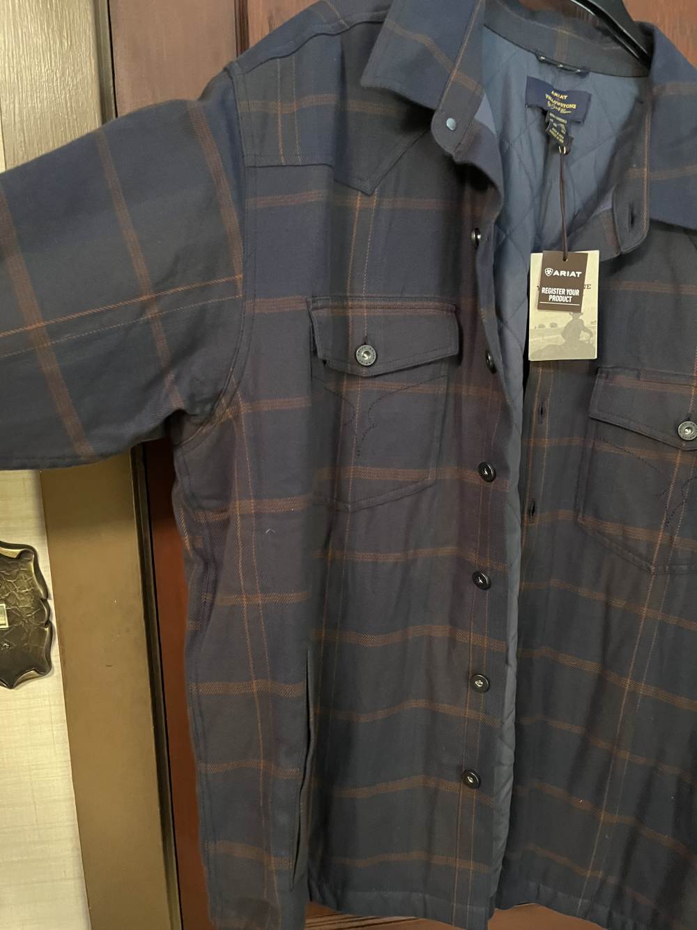ARIAT Mens Yellowstone Midnight Fair Quilted Shirt Jacket XXL-img-2