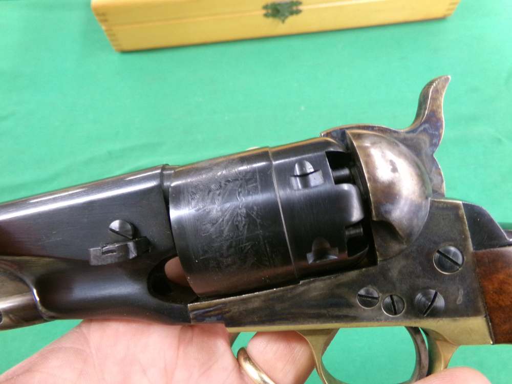 PIETTA 1851 NAVY 44 CAL PRESENTATION CASED BLACK POWDER REVOLVER UNFIRED -img-6