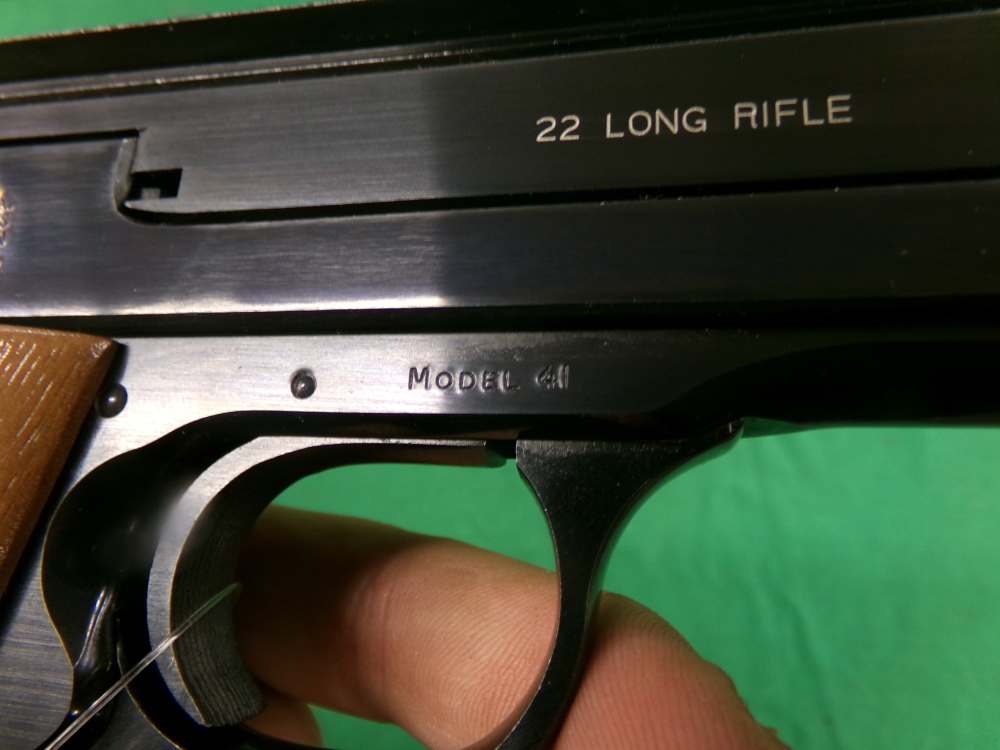 SMITH & WESSON MODEL 41 22 LR TARGET PISTOL CUSTOM GRIPS W/ BOX & PAPERS-img-5