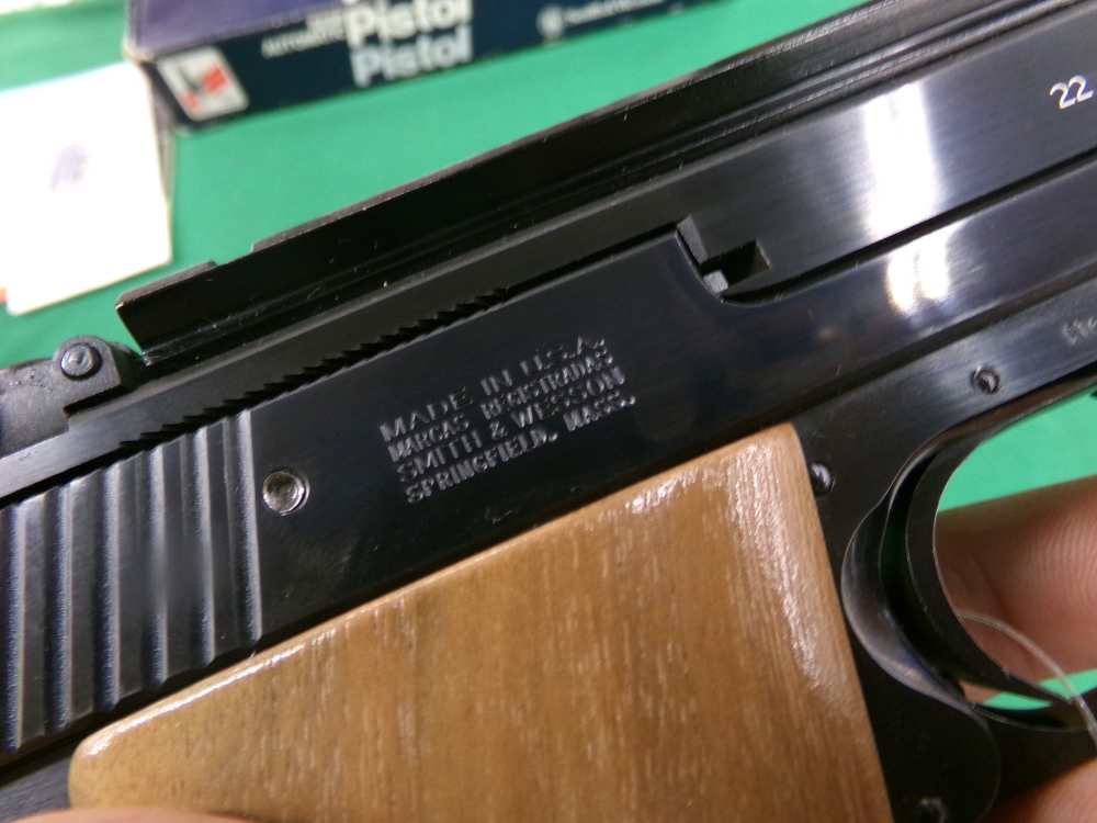 SMITH & WESSON MODEL 41 22 LR TARGET PISTOL CUSTOM GRIPS W/ BOX & PAPERS-img-4