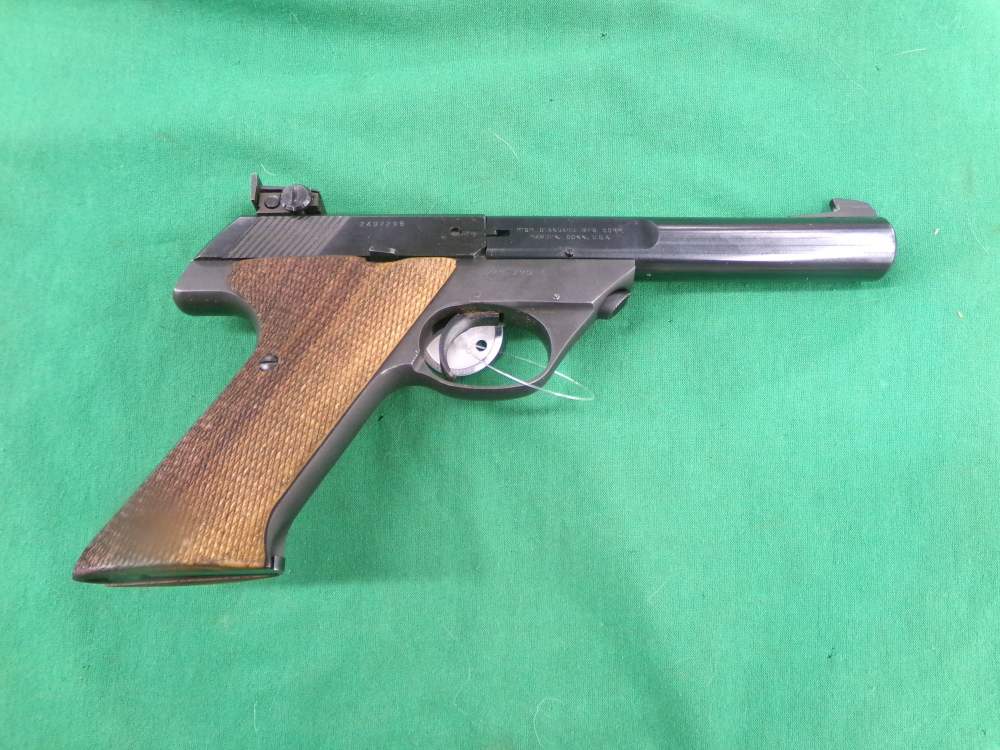 HIGH STANDARD THE SHARPSHOOTER 22 LR TARGET PISTOL MFG 1974-75 WALNUT -img-0