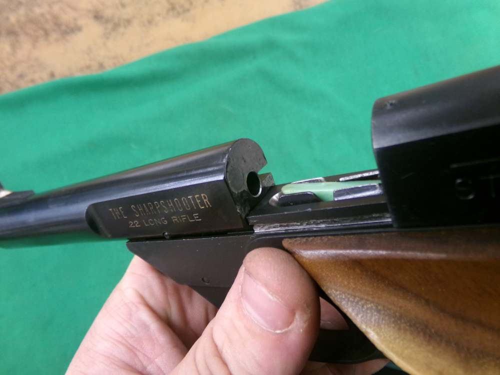 HIGH STANDARD THE SHARPSHOOTER 22 LR TARGET PISTOL MFG 1974-75 WALNUT -img-15