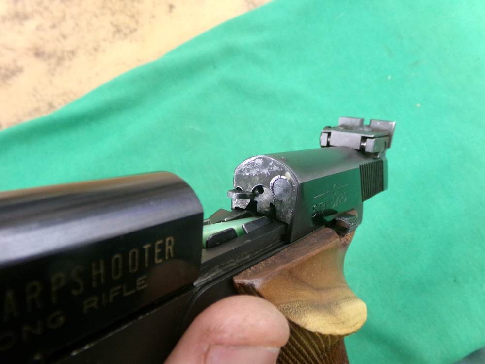 HIGH STANDARD THE SHARPSHOOTER 22 LR TARGET PISTOL MFG 1974-75 WALNUT -img-16