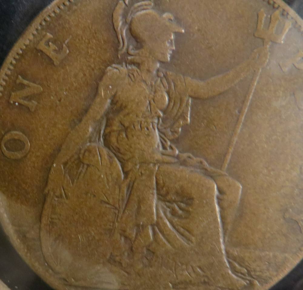 1915 Great Britain King George V One Penny – Britain-img-1