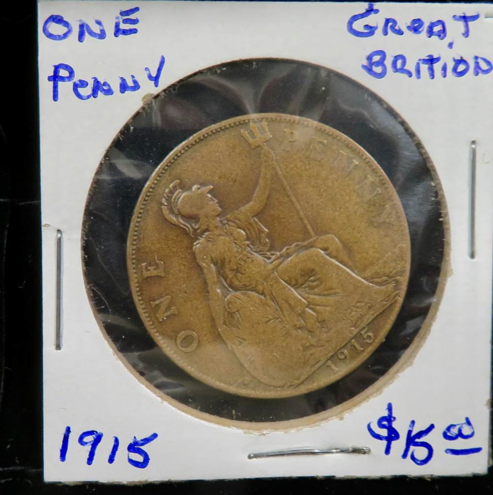 1915 Great Britain King George V One Penny – Britain-img-0