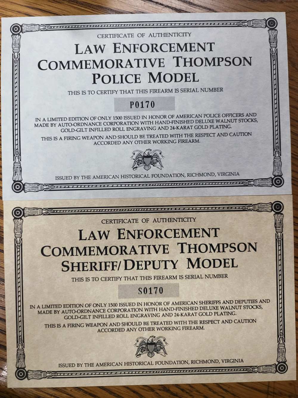 2 LAW ENFORCEMENT COMMEMORATIVE THOMPSON'S POLICE & SHERIFF/DEPUTY-img-15