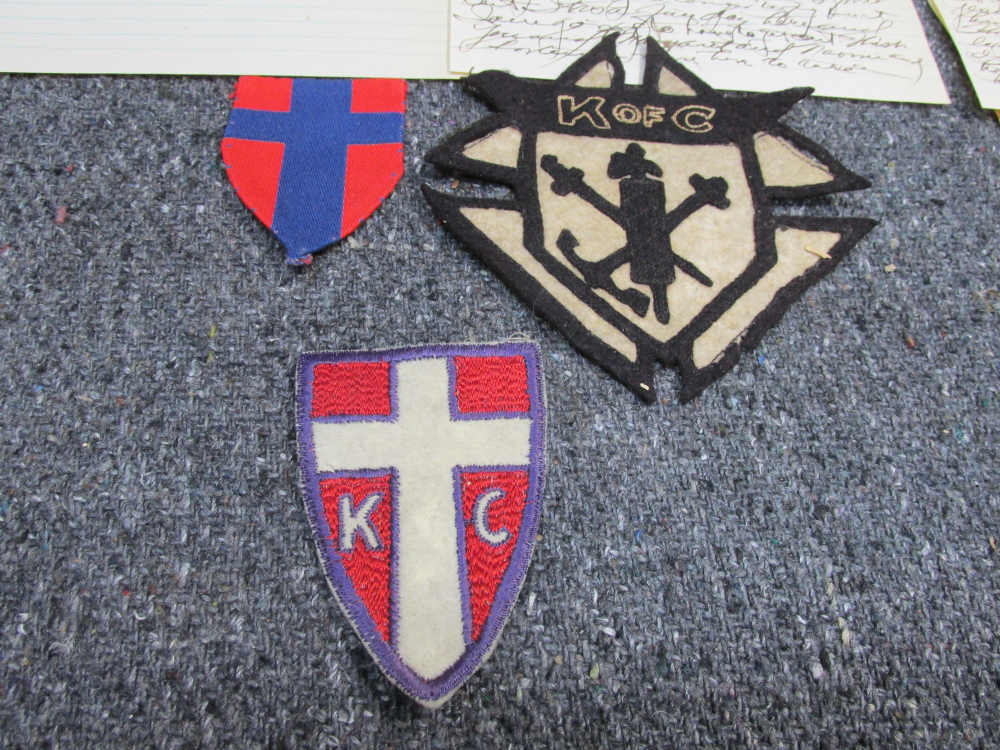 LOT OF WWI KNIGHTS OF COLUMBUS "WAR ACTIVITIES" LETTERS, ENVELOPES, PATCHES-img-13