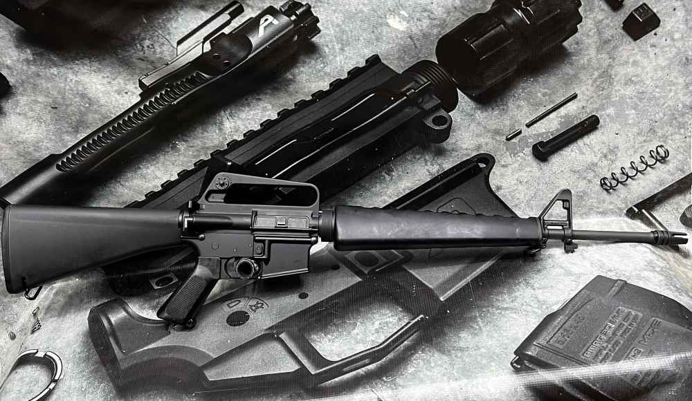 Colt H&R GM Balimoy M16A1 retro clone 5.56 20" chrome lined semi-auto-img-1