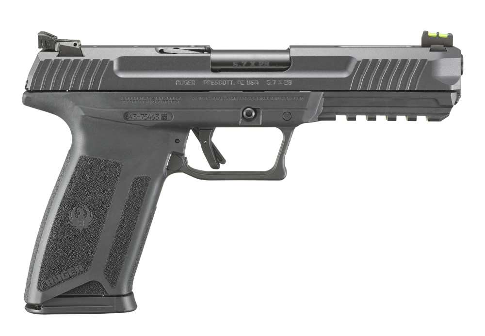 Ruger 5.7 Pro 5.7x28mm Fiber Optic Front Sight Pic Rail Drilled Tapped-img-1