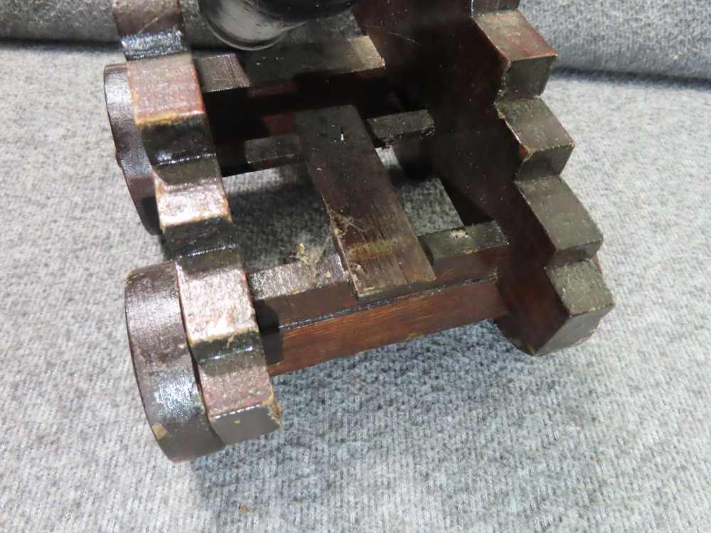 ANTIQUE CAST IRON .75 CALIBER CANNON MARKED "JULY 4th 1897" ON BARREL-img-10