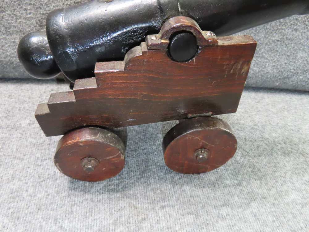 ANTIQUE CAST IRON .75 CALIBER CANNON MARKED "JULY 4th 1897" ON BARREL-img-7