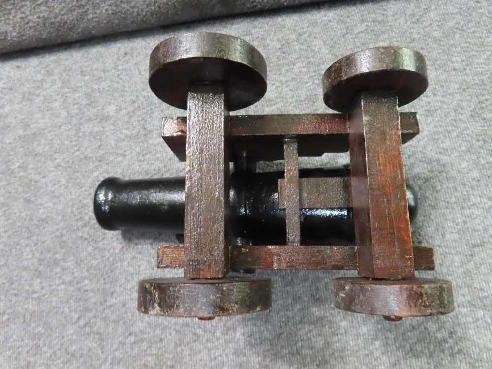 ANTIQUE CAST IRON .75 CALIBER CANNON MARKED "JULY 4th 1897" ON BARREL-img-11