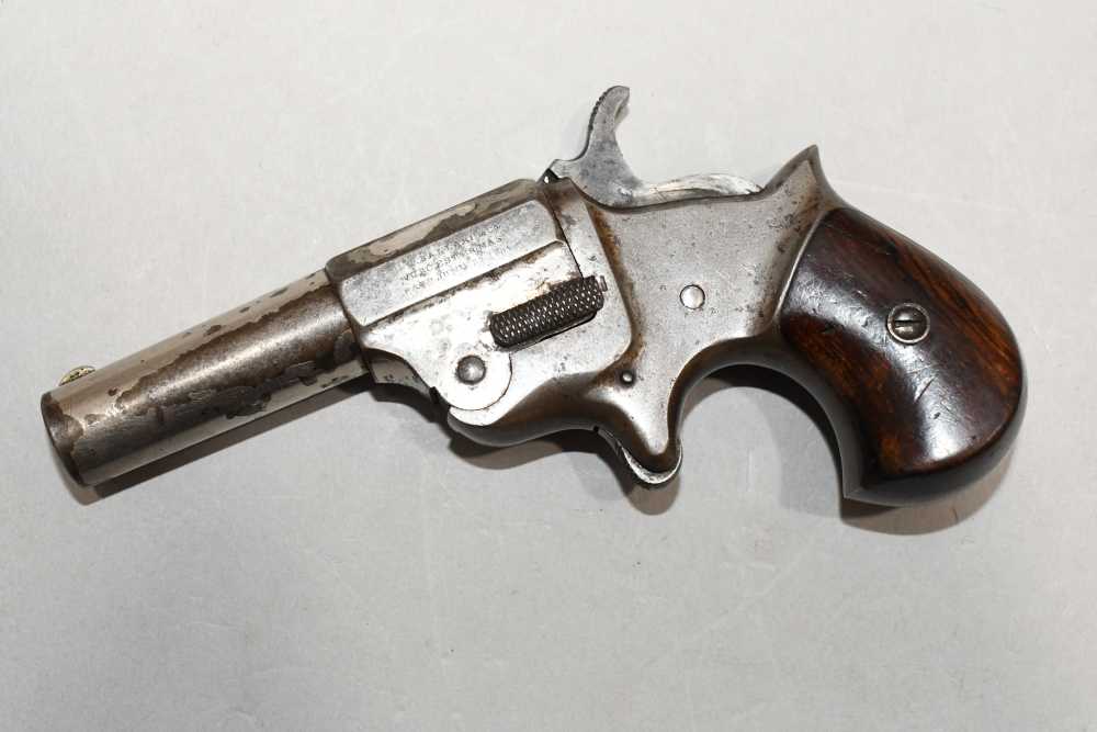 Rare CH Ballard Iron Frame Single Shot Break Action Derringer Pistol 41 RF -img-5