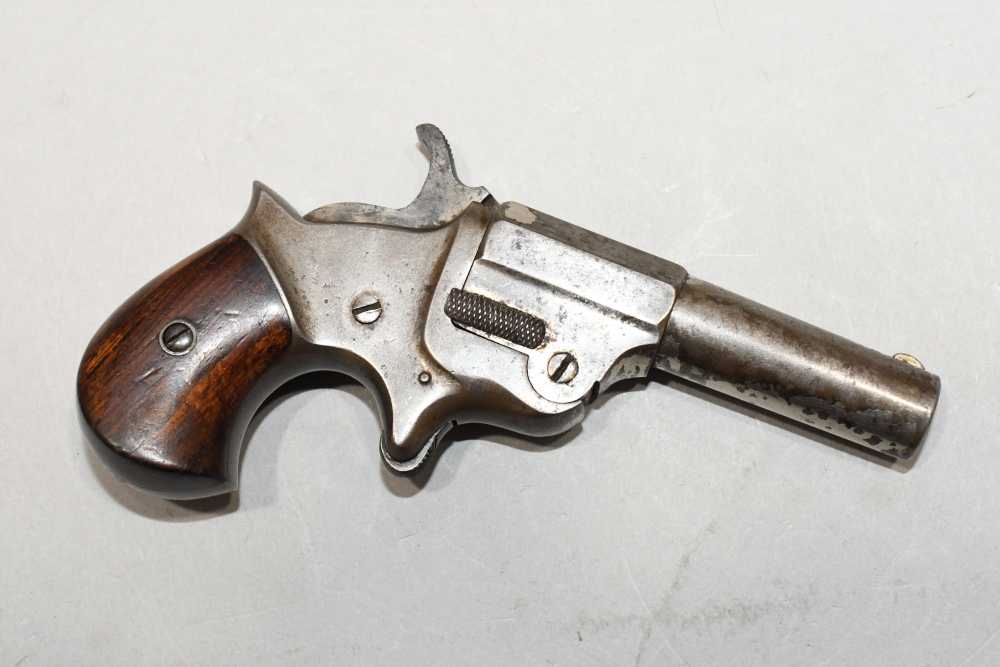 Rare CH Ballard Iron Frame Single Shot Break Action Derringer Pistol 41 RF -img-0