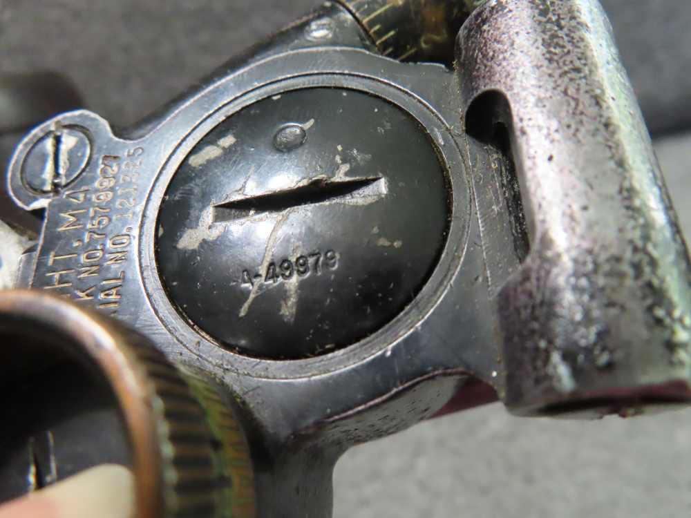 WWII-VIETNAM M4 SIGHT FOR 60mm MORTAR WITH WORKING KNOBS/CASE-img-3
