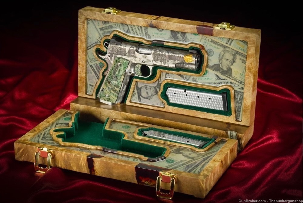 RARE! 1 OF 1 NIGHTHAWK CUSTOM MODEL WALL STREET ENGRAVED 1911 .45 ACP-img-0