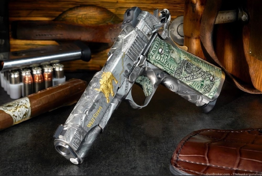 RARE! 1 OF 1 NIGHTHAWK CUSTOM MODEL WALL STREET ENGRAVED 1911 .45 ACP-img-11