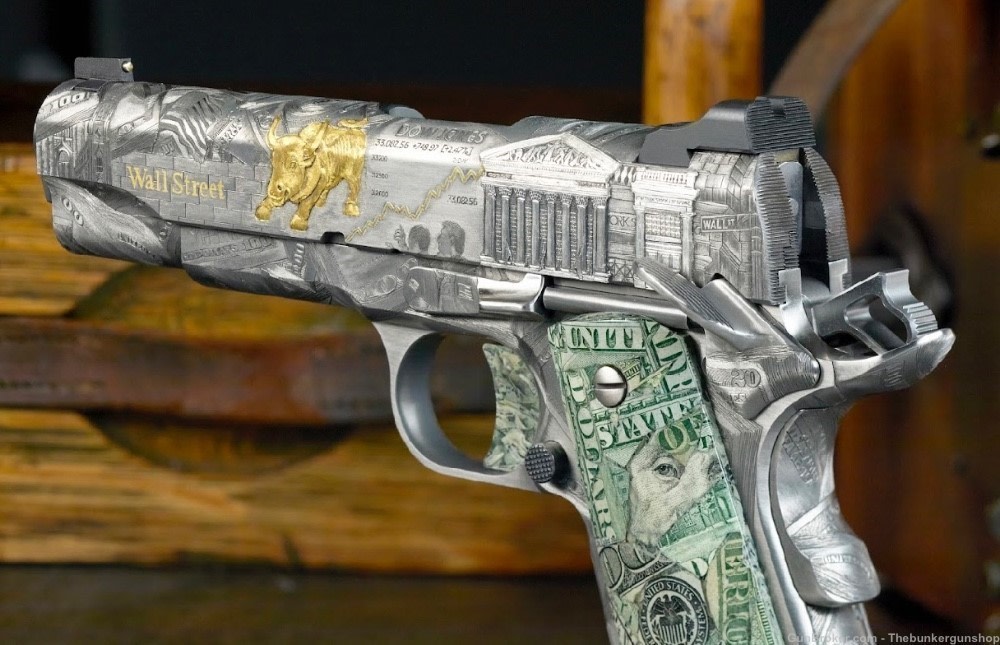 RARE! 1 OF 1 NIGHTHAWK CUSTOM MODEL WALL STREET ENGRAVED 1911 .45 ACP-img-10