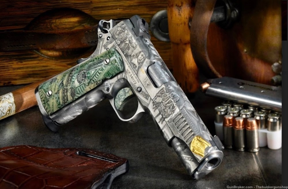 RARE! 1 OF 1 NIGHTHAWK CUSTOM MODEL WALL STREET ENGRAVED 1911 .45 ACP-img-12