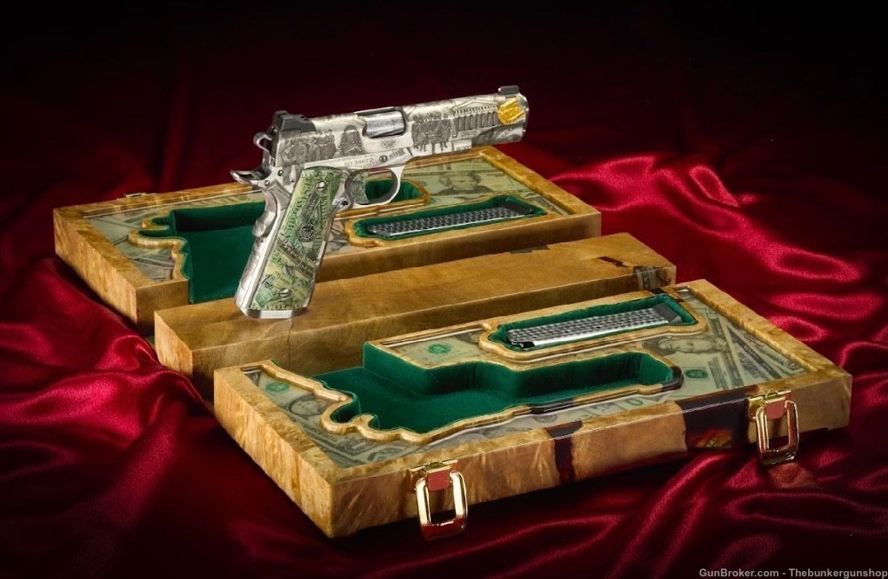 RARE! 1 OF 1 NIGHTHAWK CUSTOM MODEL WALL STREET ENGRAVED 1911 .45 ACP-img-9