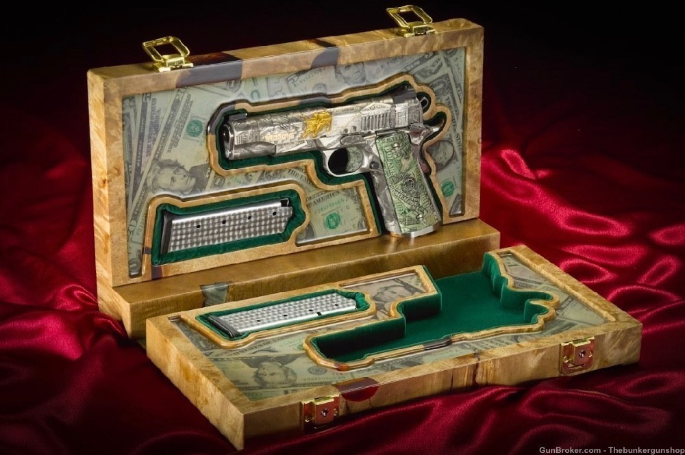 RARE! 1 OF 1 NIGHTHAWK CUSTOM MODEL WALL STREET ENGRAVED 1911 .45 ACP-img-6