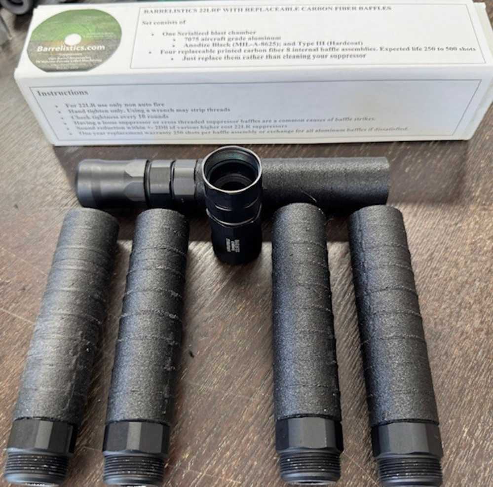 BARRELISTICS 22LRP WITH REPLACEABLE CARBON FIBER BAFFLES 10 Sets-img-2