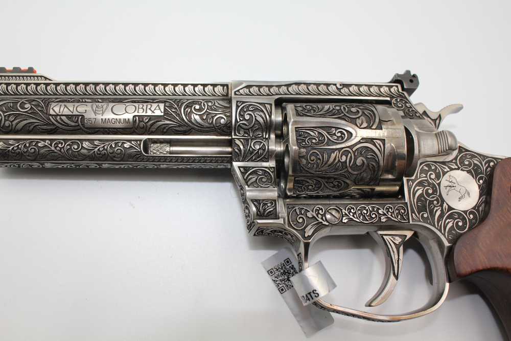 NICE! Colt King Cobra Trarget .357 Mag Custon Scroll Engraving -img-3