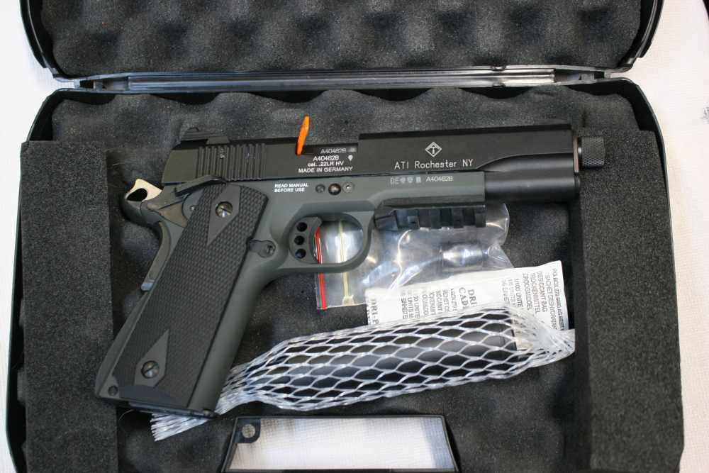 GSG (German Sports Guns) 1911 w/ Rail. Fax Suppressor, Gemtech Supp Adp.-img-0