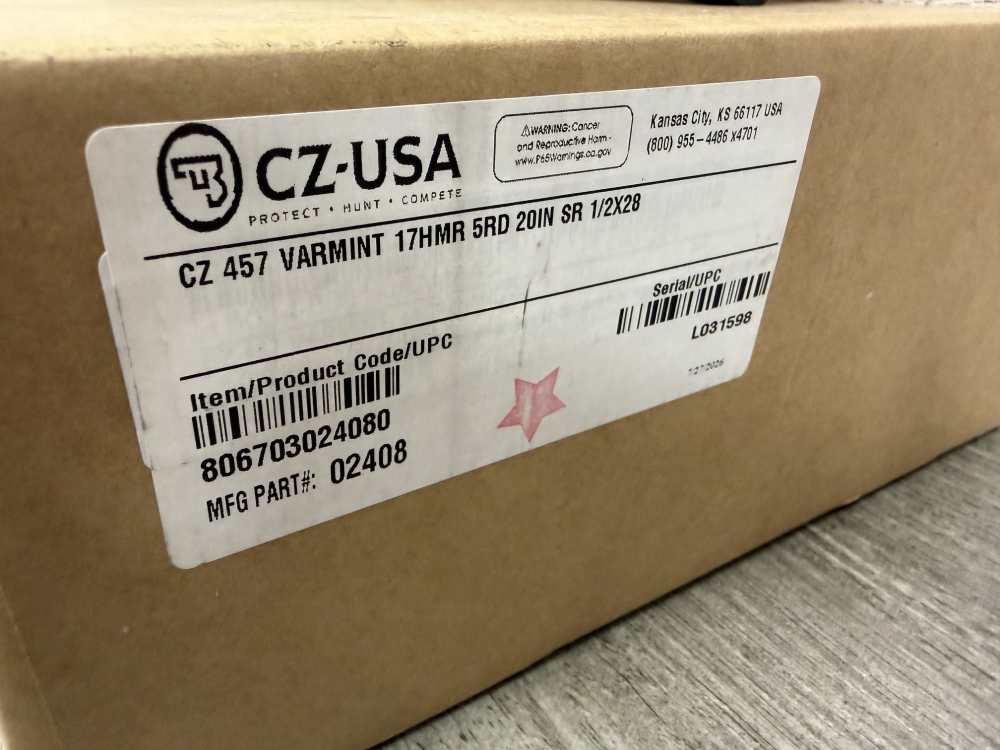 CZ 457 VARMINT 17 HMR 20.5" THREADED BARREL RARE BRAND NEW 02408-img-13