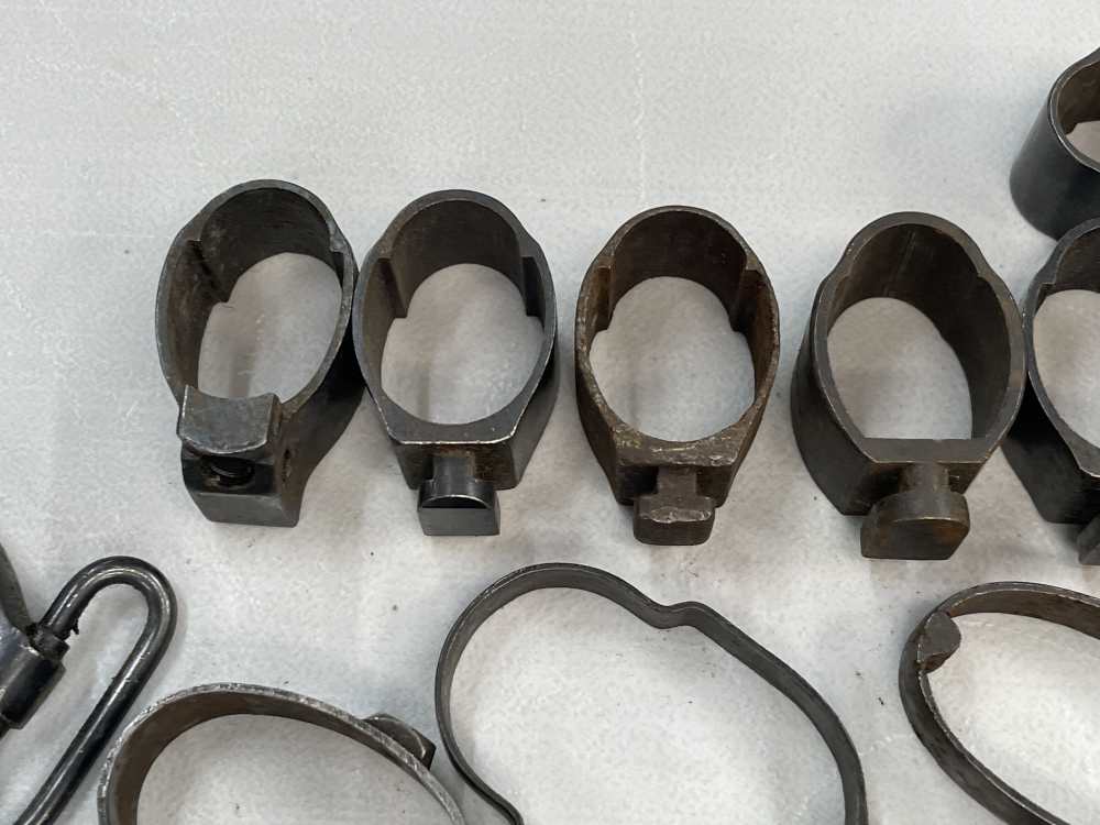 Large lot of surplus rifle barrel bands Mauser military resale gunsmithing-img-3
