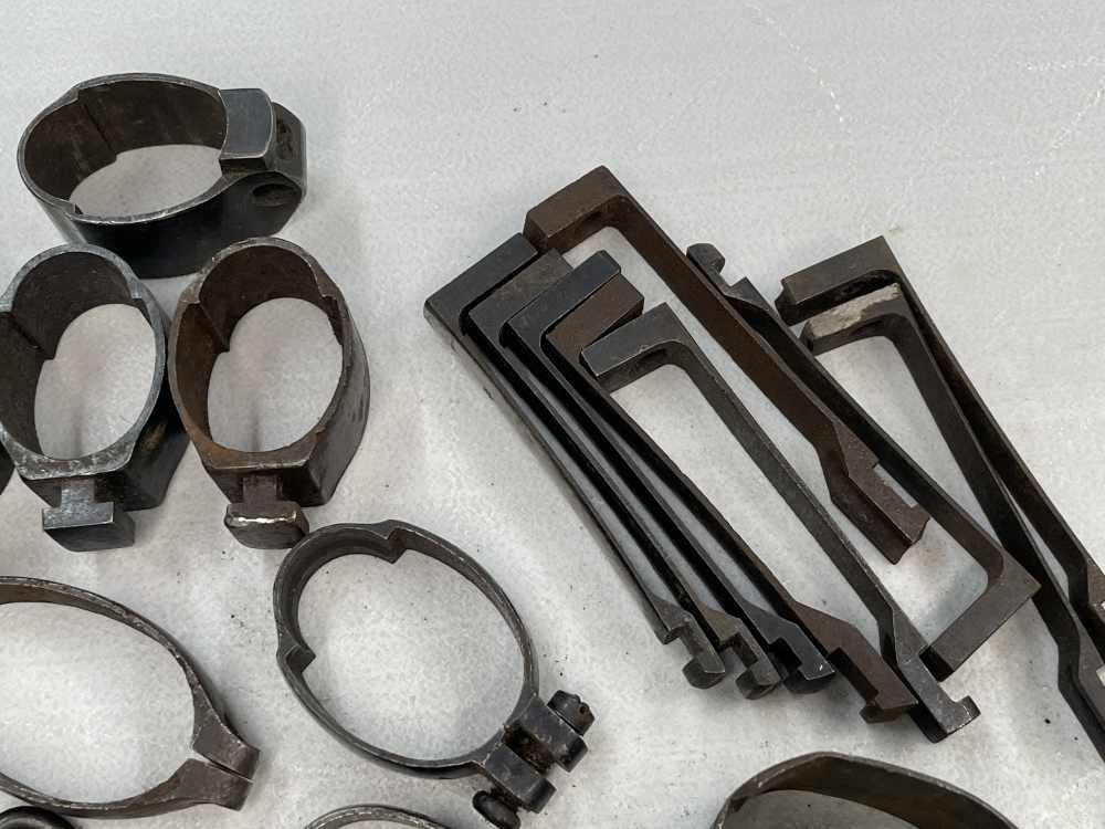 Large lot of surplus rifle barrel bands Mauser military resale gunsmithing-img-8