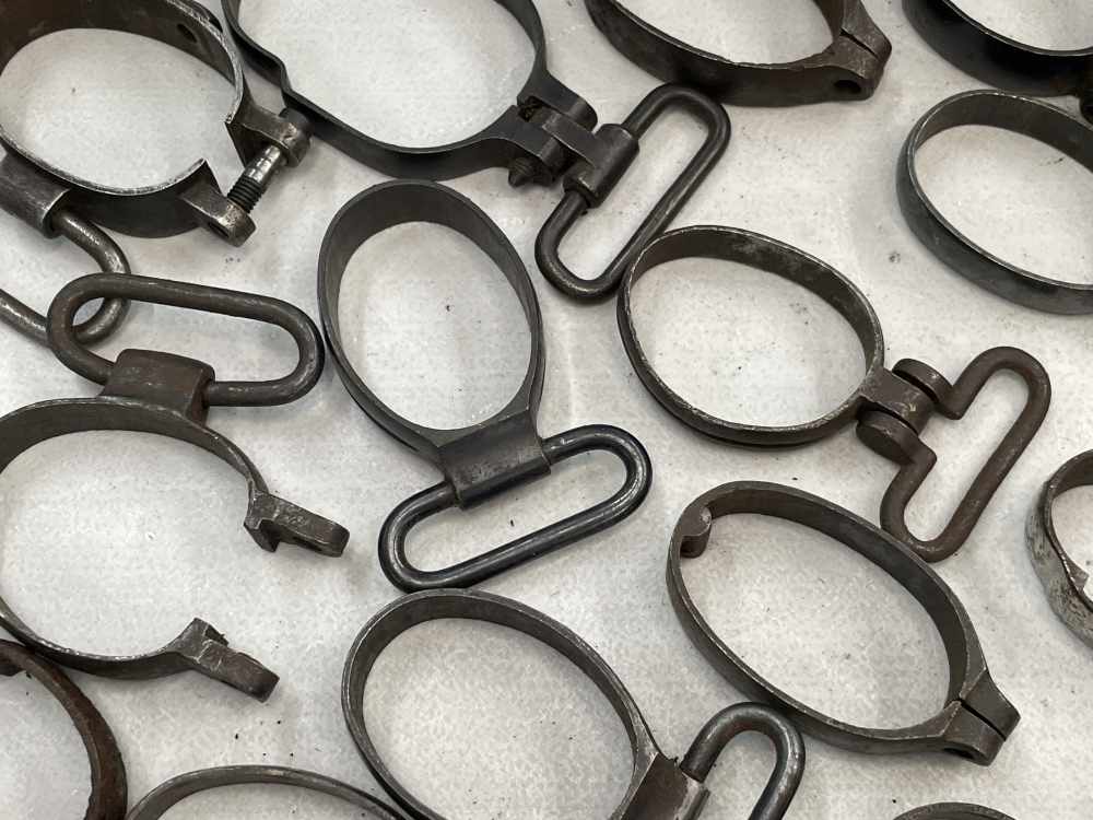 Large lot of surplus rifle barrel bands Mauser military resale gunsmithing-img-4