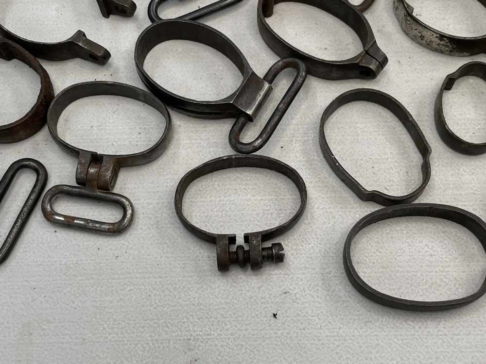 Large lot of surplus rifle barrel bands Mauser military resale gunsmithing-img-5