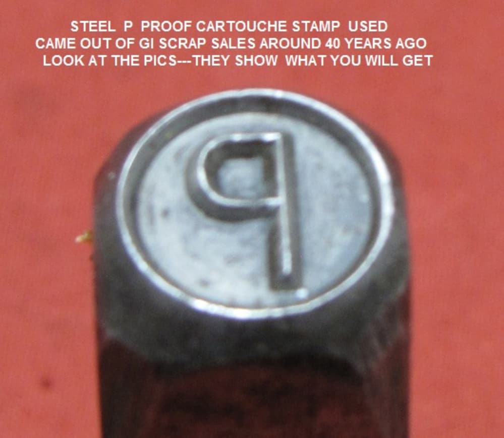 M1 M14 1903    P  PROOF  CARTOUCHE  STEEL STAMP   USED-img-0