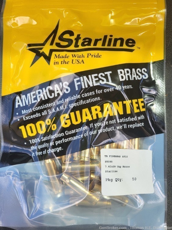 7.62x39 NEW UNPRIMED Starline Brass-img-0