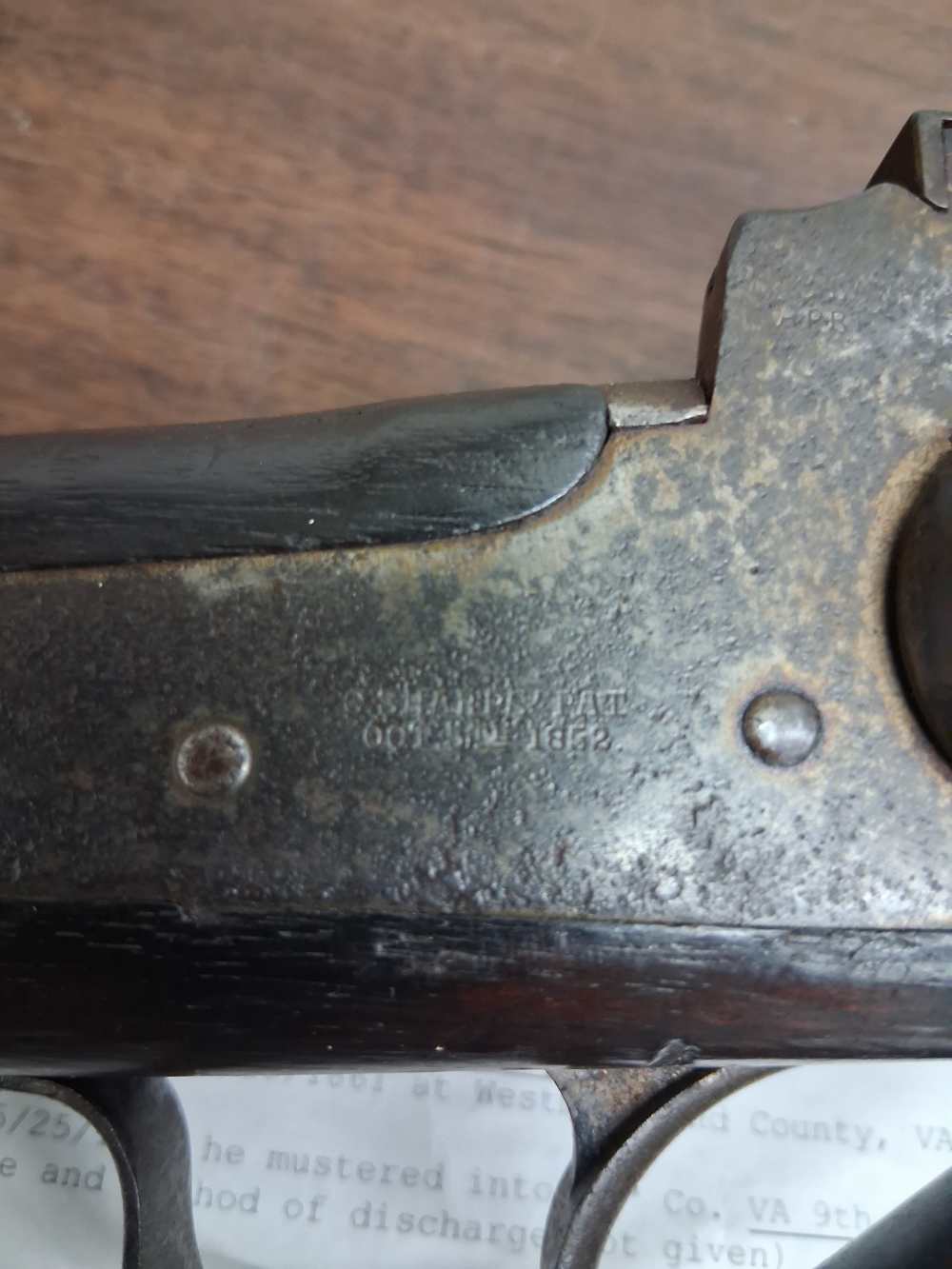 Civil War Sharps carbine new model 1863 possible id to Confederate soldier-img-32