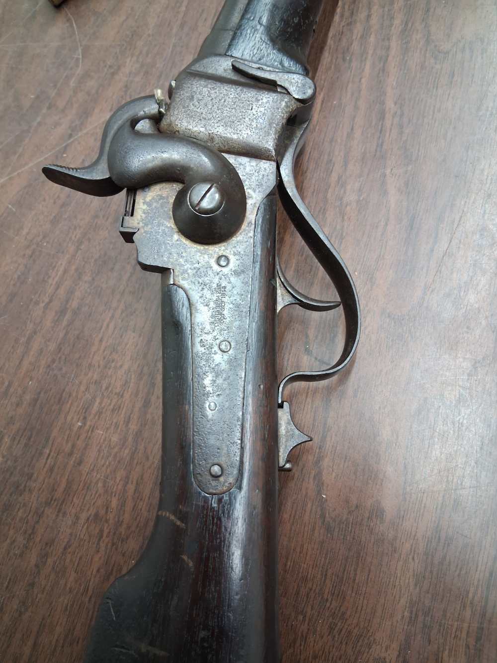 Civil War Sharps carbine new model 1863 possible id to Confederate soldier-img-9