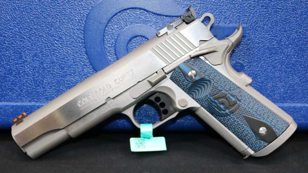 NEW! Colt 1911 Government Gold Cup Trophy Stailness .38 Super 5" 9-rds-img-0