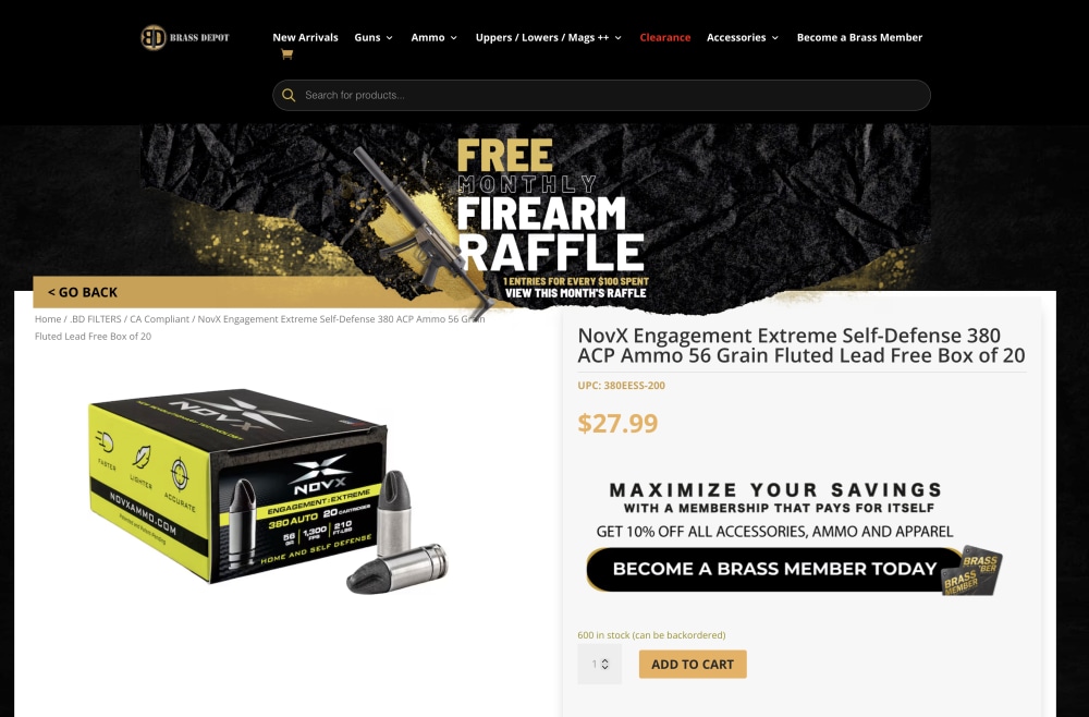NovX Engagement Extreme Self-Defense 380 ACP Ammo 56 Grain Fluted Lead Free-img-3