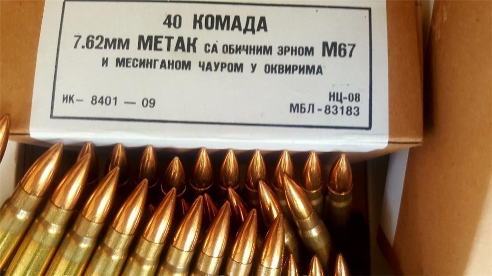 7.62x39 123GR FMJBT Brass Yugoslavian M67 Military Ammo 80rds NO CC FEE.-img-1