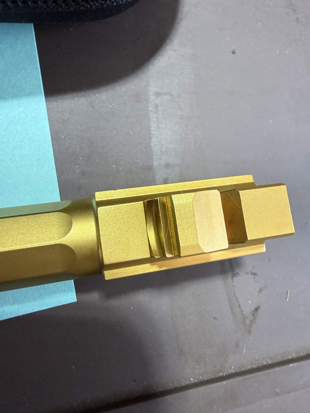 185. Agency Arms Glock 19 Gen 3/4 Gold TiN Threaded Barrel 1/2x28 – Unfired-img-10