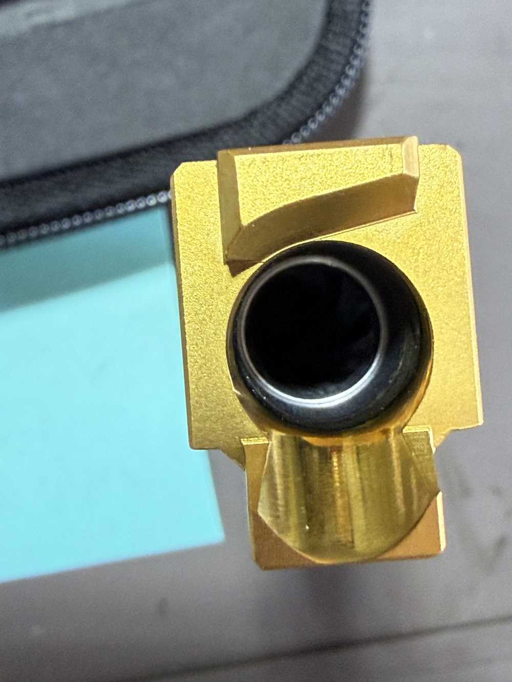 185. Agency Arms Glock 19 Gen 3/4 Gold TiN Threaded Barrel 1/2x28 – Unfired-img-3